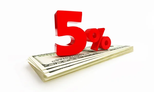 5 percent — Stock Photo, Image