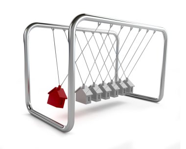 Newton's cradle house clipart