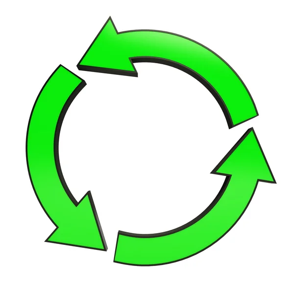 Flecha reciclagem — Fotografia de Stock