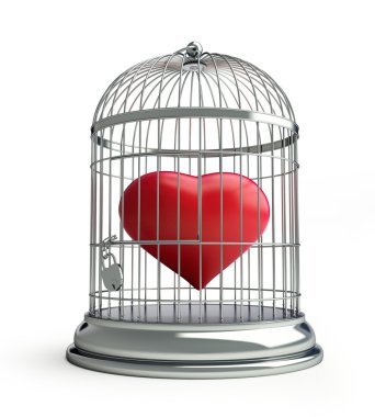 Cage heart clipart