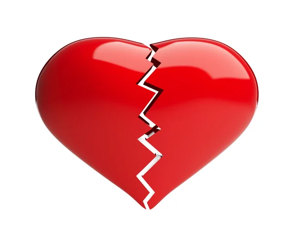 A heart is torn in half — Stock Photo, Image
