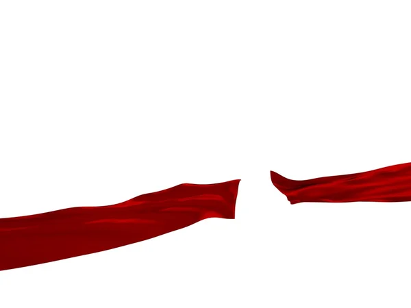 Cutted red ribbon — Stock Photo, Image