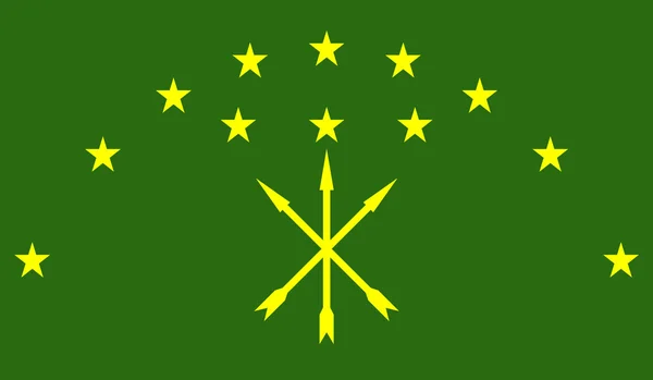 Прапор Адигея — стоковий вектор