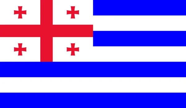 Vlag van Adzjarië — Stockvector