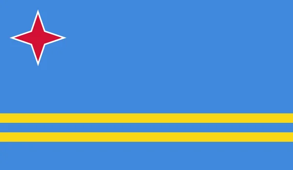 Vlag van Aruba — Stockvector