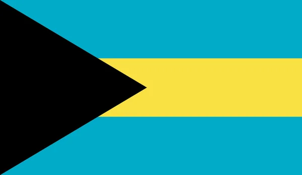 Bandiera delle Bahamas — Vettoriale Stock