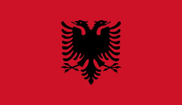 Vlag van Albanië — Stockvector