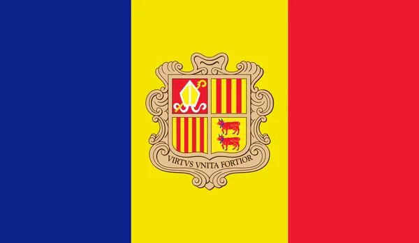 Vlag van Andorra — Stockvector