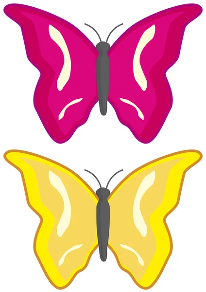 两只蝴蝶 — 图库矢量图片