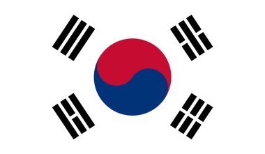 Korea, South Flag clipart