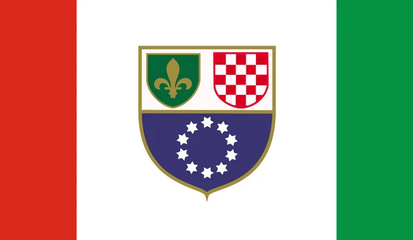 Bosnië en herzegovina gevoed. vlag van, — Stockvector