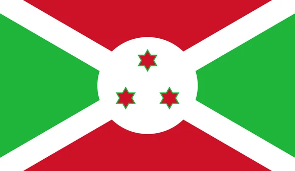 Vlajka Burundi — Stockový vektor