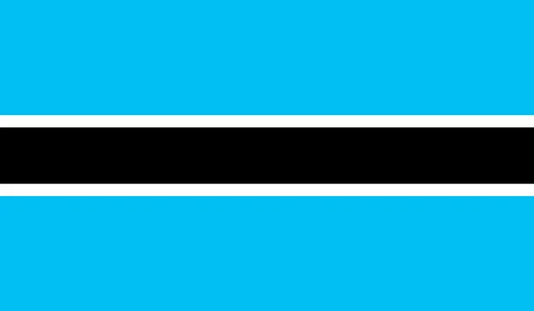 ボツワナの旗 — ストックベクタ