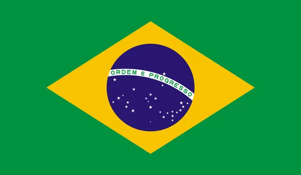 Brazilië Vlag — Stockvector