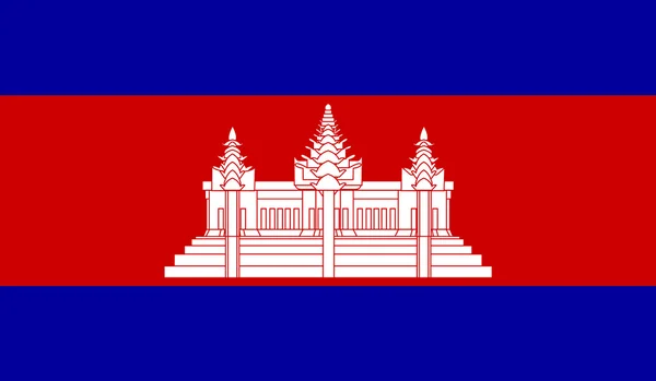 Kamboçya bayrağı — Stok Vektör