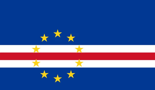 Bandera de Cabo Verde — Vector de stock