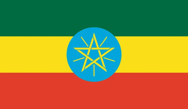 Etiópia Bandeira — Vetor de Stock