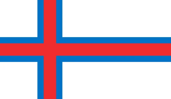 Faroe Adaları bayrağı — Stok Vektör