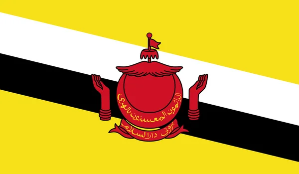 Bandiera Brunei — Vettoriale Stock
