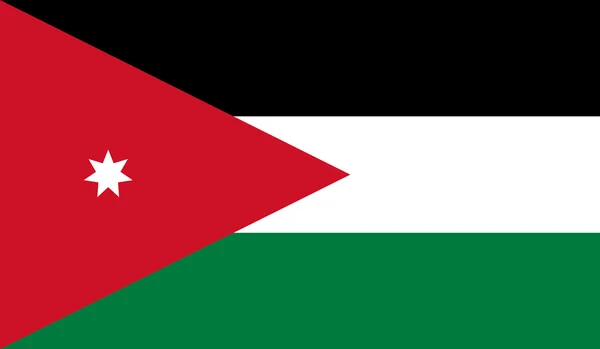 ヨルダンの国旗 — ストックベクタ