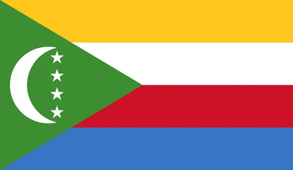 Komoren-Flagge — Stockvektor