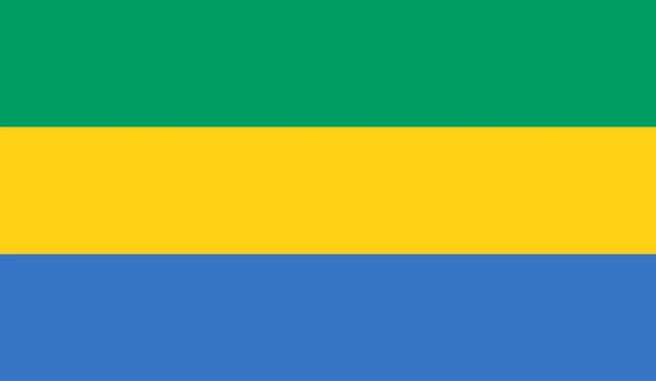Bandera de Gabón — Vector de stock