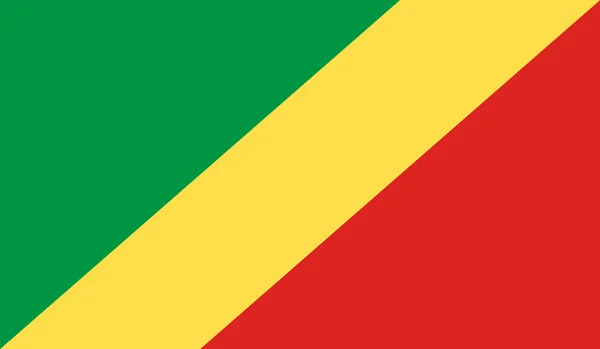 Kongo, Republik der Flagge — Stockvektor