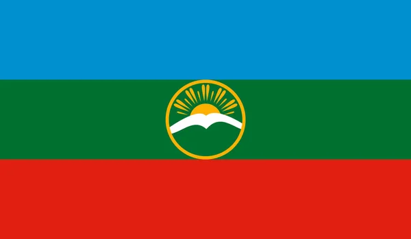 Karacsáj-és Cserkeszföld zászló — Stock Vector