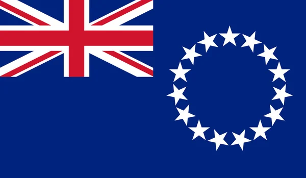 Vlajky Cookovy ostrovy — Stockový vektor