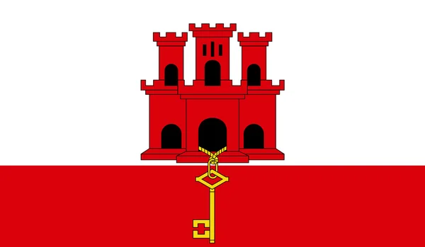 ジブラルタルの旗 — ストックベクタ