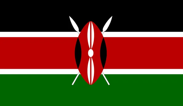 肯尼亚国旗 — 图库矢量图片
