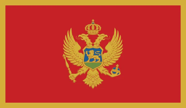 Montenegro-Flagge — Stockvektor