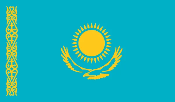 Bandeira do Cazaquistão — Vetor de Stock