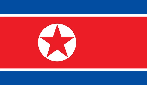 Korea, North Flag — Stock Vector