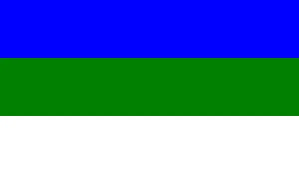 Флаг Коми — стоковый вектор