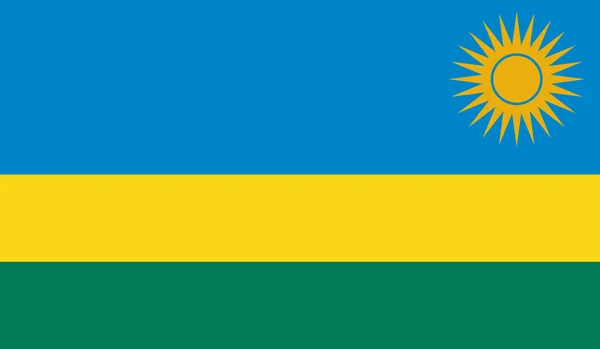 Bandeira do Ruanda — Vetor de Stock