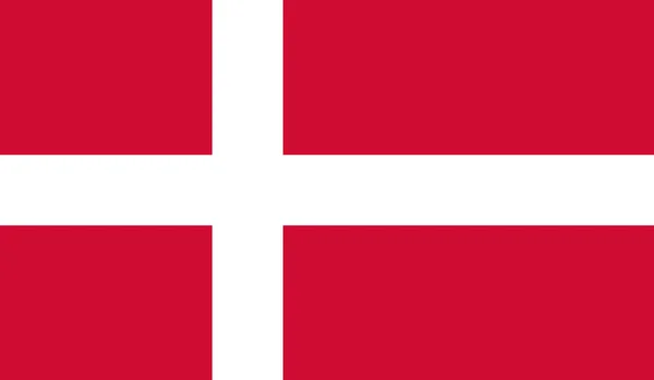 Dinamarca bandera — Vector de stock