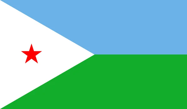 Drapeau de Djibouti — Image vectorielle