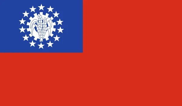 Myanmar (Birmania) Bandiera — Vettoriale Stock
