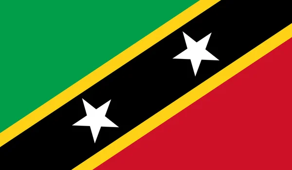 Saint Kitts and Nevis Flag — Stock Vector