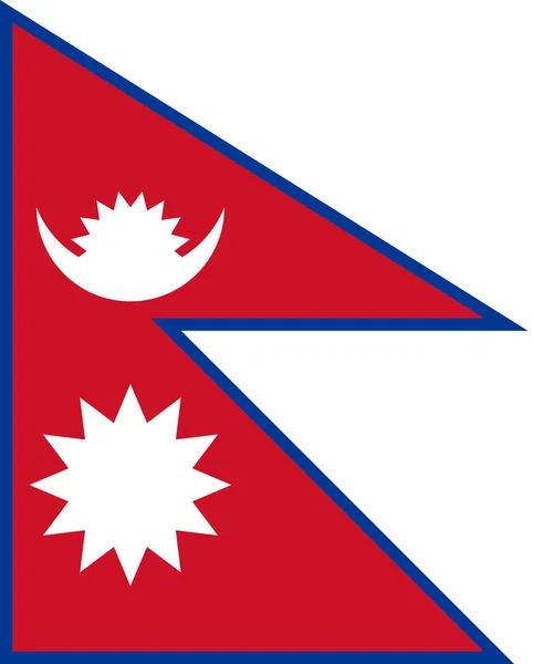 Bandera de Nepal — Vector de stock