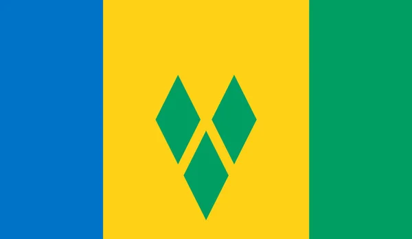 Saint Vincent ve Grenadines bayrağı — Stok Vektör