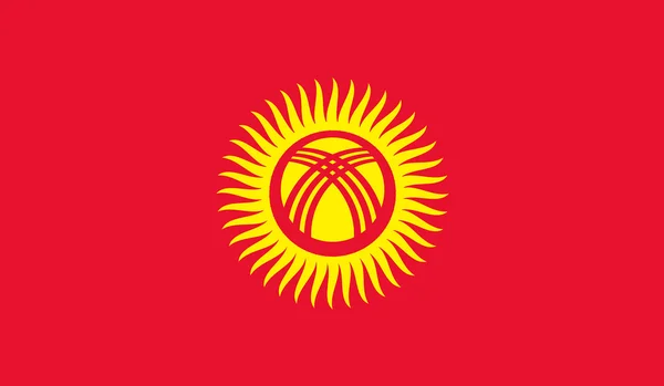 Kyrgyzstan Flag — Stock Vector
