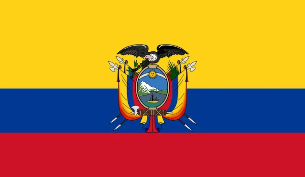 Ecuador-Flagge — Stockvektor
