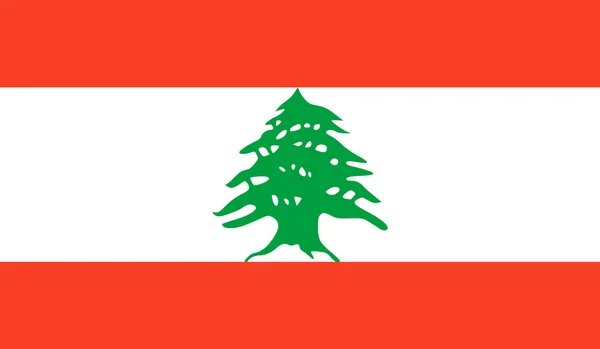 Bendera Lebanon - Stok Vektor