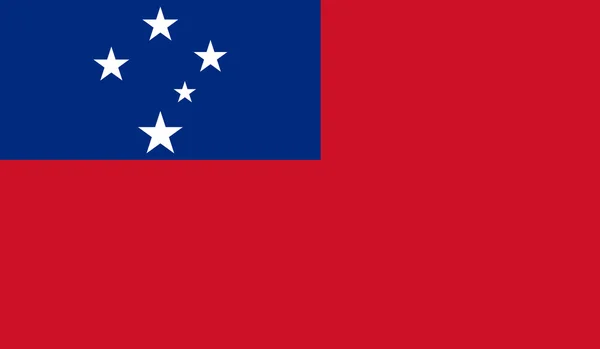 Bandeira da Samoa — Vetor de Stock