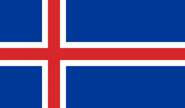 Прапор Ісландії — стоковий вектор