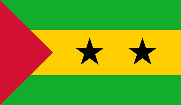 Bandera de Santo Tomé y Príncipe — Vector de stock