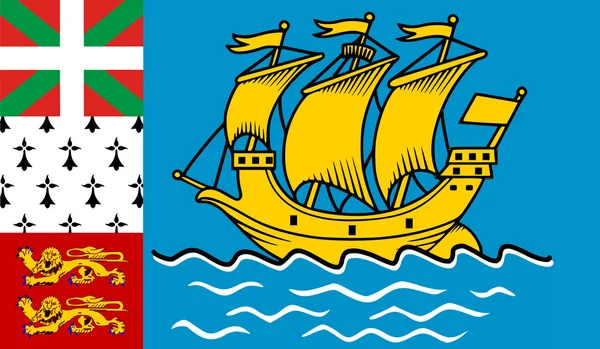 De vlag van Saint-Pierre en Miquelon — Stockvector
