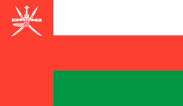 Bandera de Omán — Vector de stock